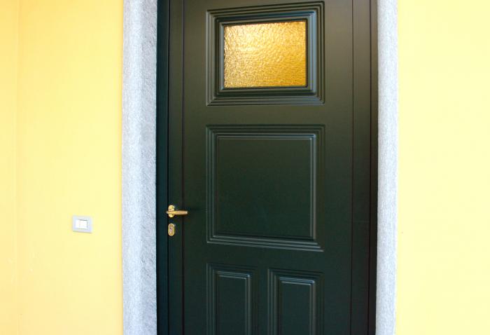 Porta Ingresso Alluminio Pannello Vetro