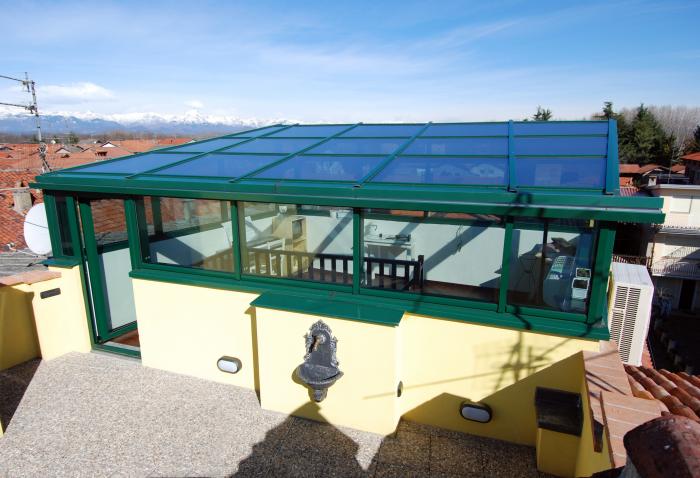 Copertura Sagomata Verde Alluminio